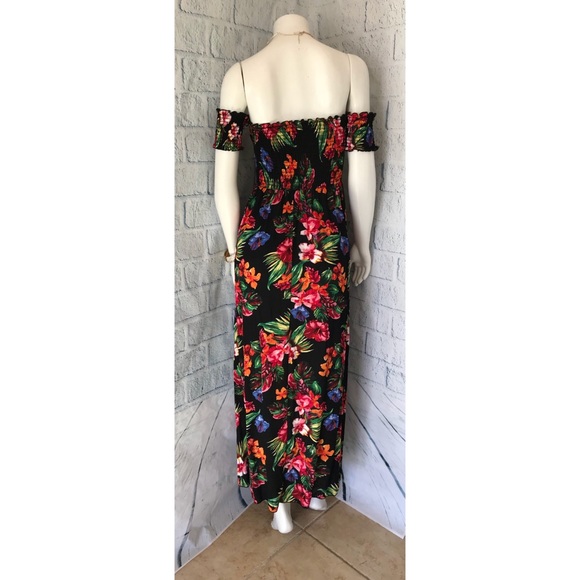 ❤️Lily - Floral Off Shoulder Hi Lo Maxi Dress - Picture 7 of 8